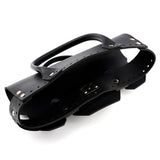 Maxbell 2xBag Bottom for Crochet Tote Lock Flap Cover Buckles Cover DIY Bag Making Set black