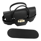 Maxbell 2xBag Bottom for Crochet Tote Lock Flap Cover Buckles Cover DIY Bag Making Set black