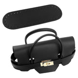 Maxbell 2xBag Bottom for Crochet Tote Lock Flap Cover Buckles Cover DIY Bag Making Set black