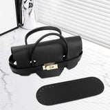 Maxbell 2xBag Bottom for Crochet Tote Lock Flap Cover Buckles Cover DIY Bag Making Set black