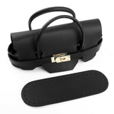 Maxbell 2xBag Bottom for Crochet Tote Lock Flap Cover Buckles Cover DIY Bag Making Set black
