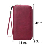 Maxbell Maxbell Wallet Purse Stylish Pouch Lightweight Card Holder for Hiking Dating Camping Burgundy