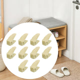 Maxbell Maxbell 10 Pieces Shoe Slots Organizer Double Deck for Closet Organization Shoe Rack Yellow
