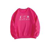 Maxbell Maxbell Women Crewneck Sweatshirt Winter Cute Fall Clothes for Work Travel Going Out XXL Rose Pink