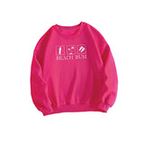 Maxbell Maxbell Women Crewneck Sweatshirt Winter Cute Fall Clothes for Work Travel Going Out XXL Rose Pink