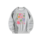 Maxbell Maxbell Women Crewneck Sweatshirt Winter Trendy Clothes for Sports Daily Wear Travel XL Grey