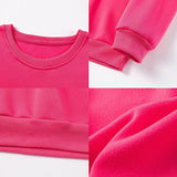 Maxbell Maxbell Women's Sweatshirt Winter Casual Long Sleeve Tops for Shopping Sports Hiking XXL Rose Pink