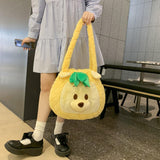 Maxbell Maxbell Plush Womens Shoulder Bag Plush Animal Bag Tote Bag for Dating Outdoor Party