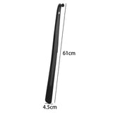 Maxbell 2xShoe Horn with Hanging Hole Portable Shoehorn for Children Women Men Elderly Black