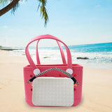 Maxbell 3xSilicone Phone Holder for Women Phone Case Holder Beach Tote Bag Accessories Grey