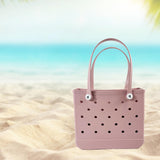 Maxbell Maxbell Washable Tote Bag Handbag Travel Bag with Holes Easy to Clean Beach Bag Pink