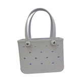 Maxbell Maxbell Beach Tote Bag with Holes Easy to Clean Beach Basket Bag for Women Girl Boat White