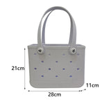 Maxbell Maxbell Beach Tote Bag with Holes Easy to Clean Beach Basket Bag for Women Girl Boat White