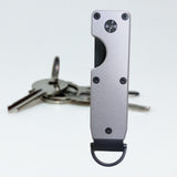 Maxbell 2xKey Organizer Minimalist Metal Key Storage Buckle Keychain Father's Day Gift Gray