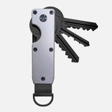 Maxbell 4xKey Organizer Minimalist Metal Key Storage Buckle Keychain Father's Day Gift Gray