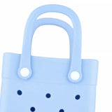 Maxbell 3xBeach Tote Bag Summer Waterproof Open Tote Bag for Women Lightweight Handbag Light Blue