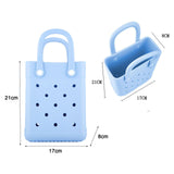 Maxbell 3xBeach Tote Bag Summer Waterproof Open Tote Bag for Women Lightweight Handbag Light Blue