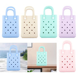 Maxbell 4xBeach Tote Bag Summer Waterproof Open Tote Bag for Women Lightweight Handbag Light Blue