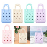 Maxbell 4xBeach Tote Bag Summer Waterproof Open Tote Bag for Women Lightweight Handbag Light Blue