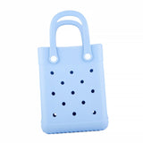 Maxbell 4xBeach Tote Bag Summer Waterproof Open Tote Bag for Women Lightweight Handbag Light Blue