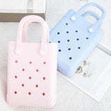 Maxbell 2xBeach Tote Bag Summer Waterproof Open Tote Bag for Women Lightweight Handbag Light Blue