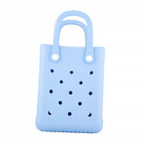 Maxbell 4xBeach Tote Bag Summer Waterproof Open Tote Bag for Women Lightweight Handbag Light Blue