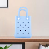 Maxbell 3xBeach Tote Bag Summer Waterproof Open Tote Bag for Women Lightweight Handbag Light Blue