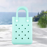Maxbell 4xBeach Tote Bag Summer Waterproof Open Tote Bag for Women Lightweight Handbag Light Green