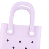Maxbell 4xBeach Tote Bag Summer Waterproof Open Tote Bag for Women Lightweight Handbag Light Purple