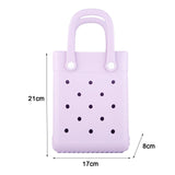 Maxbell 3xBeach Tote Bag Summer Waterproof Open Tote Bag for Women Lightweight Handbag Light Purple