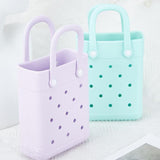 Maxbell 2xBeach Tote Bag Summer Waterproof Open Tote Bag for Women Lightweight Handbag Light Purple