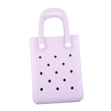 Maxbell 4xBeach Tote Bag Summer Waterproof Open Tote Bag for Women Lightweight Handbag Light Purple
