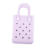 Maxbell 2xBeach Tote Bag Summer Waterproof Open Tote Bag for Women Lightweight Handbag Light Purple