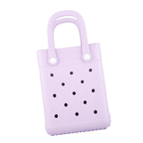 Maxbell 2xBeach Tote Bag Summer Waterproof Open Tote Bag for Women Lightweight Handbag Light Purple