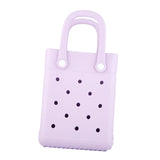 Maxbell 4xBeach Tote Bag Summer Waterproof Open Tote Bag for Women Lightweight Handbag Light Purple