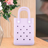 Maxbell 3xBeach Tote Bag Summer Waterproof Open Tote Bag for Women Lightweight Handbag Light Purple