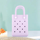Maxbell 4xBeach Tote Bag Summer Waterproof Open Tote Bag for Women Lightweight Handbag Light Purple
