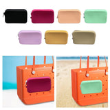 Maxbell 4xSilicone Insert Purse for Beach Tote Bag Card Holder Waterproof Card Case Black
