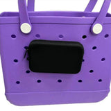 Maxbell 4xSilicone Insert Purse for Beach Tote Bag Card Holder Waterproof Card Case Black