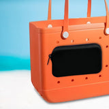 Maxbell 4xSilicone Insert Purse for Beach Tote Bag Card Holder Waterproof Card Case Black