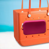 Maxbell 3xSilicone Insert Purse for Beach Tote Bag Card Holder Waterproof Card Case Rose Red