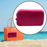 Maxbell 3xSilicone Insert Purse for Beach Tote Bag Card Holder Waterproof Card Case Rose Red