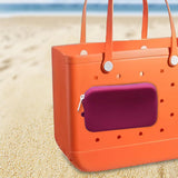 Maxbell 4xSilicone Insert Purse for Beach Tote Bag Card Holder Waterproof Card Case Rose Red