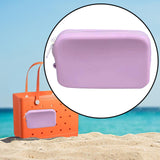 Maxbell 2xSilicone Insert Purse for Beach Tote Bag Card Holder Waterproof Card Case Light Purple