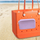 Maxbell 3xSilicone Insert Purse for Beach Tote Bag Card Holder Waterproof Card Case Light Purple