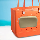 Maxbell 3xSilicone Insert Purse for Beach Tote Bag Card Holder Waterproof Card Case Khaki