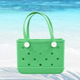 Maxbell 2xWashable Tote Bag Waterproof Handbag Organizer Fashion Summer Kids Beach Bag Green