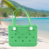 Maxbell 3xWashable Tote Bag Waterproof Handbag Organizer Fashion Summer Kids Beach Bag Green