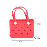 Maxbell 3xWashable Tote Bag Waterproof Handbag Organizer Fashion Summer Kids Beach Bag Red