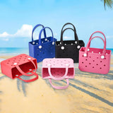 Maxbell 3xWashable Tote Bag Waterproof Handbag Organizer Fashion Summer Kids Beach Bag Red